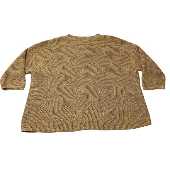 J. Jill Abstract-Waterfall Textured Pullover Crewneck Sweater Size Large Boho - Picture 4 of 11